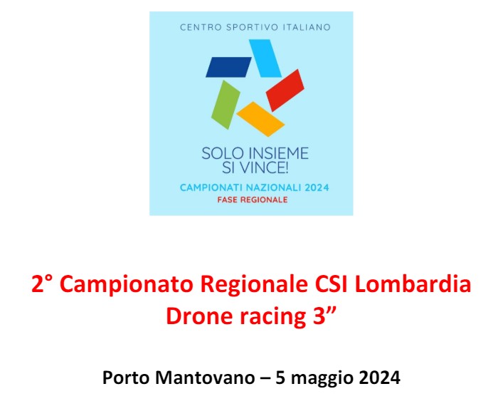 2° Campionato Regionale CSI Lombardia Drone racing 3